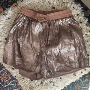 Missguided Metallic Boho Chic Sequin Shorts